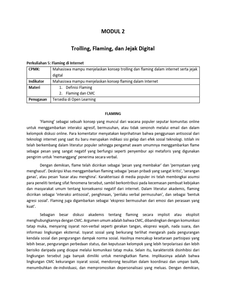 Memahami Konsep Flaming di Internet | PDF