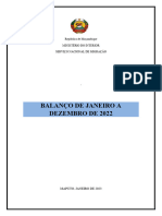 Capa Do Balanço Janeiro a Dezembro de 2022