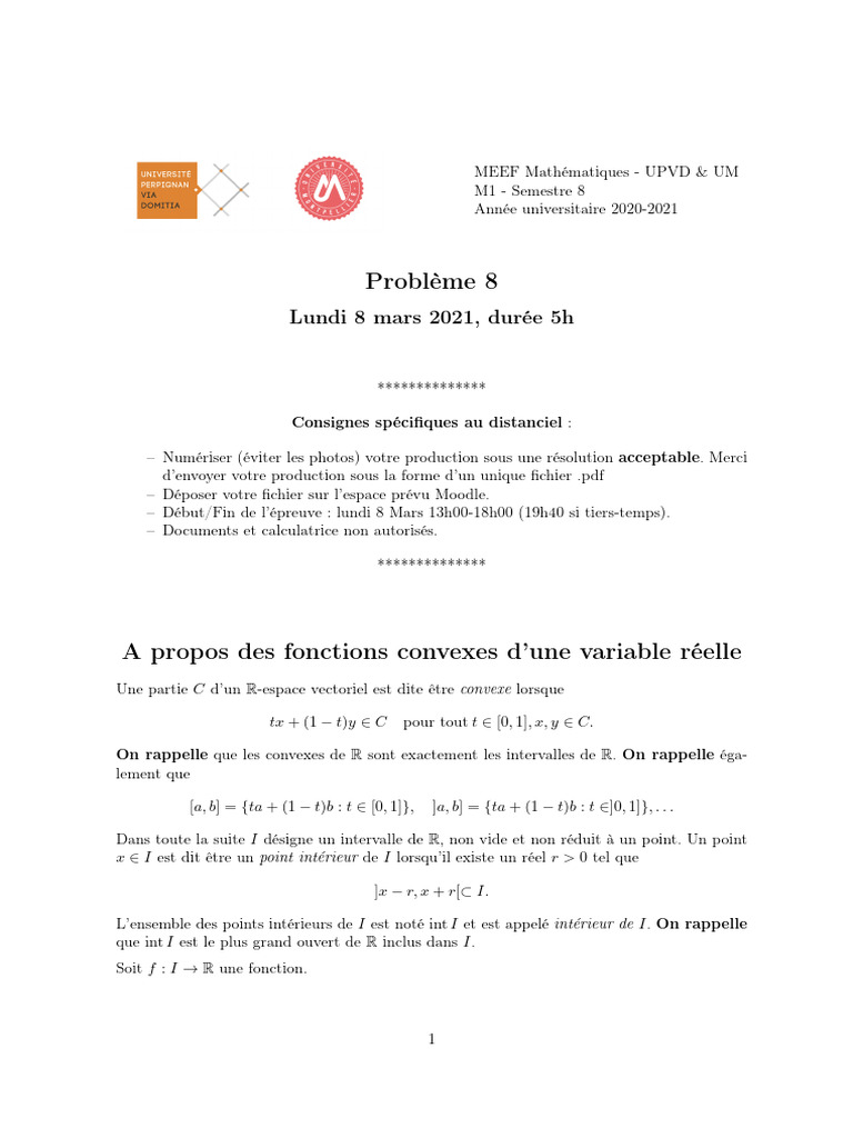 Convexité des fonctions et inégalités PDF Inégalité (mathématiques — free download