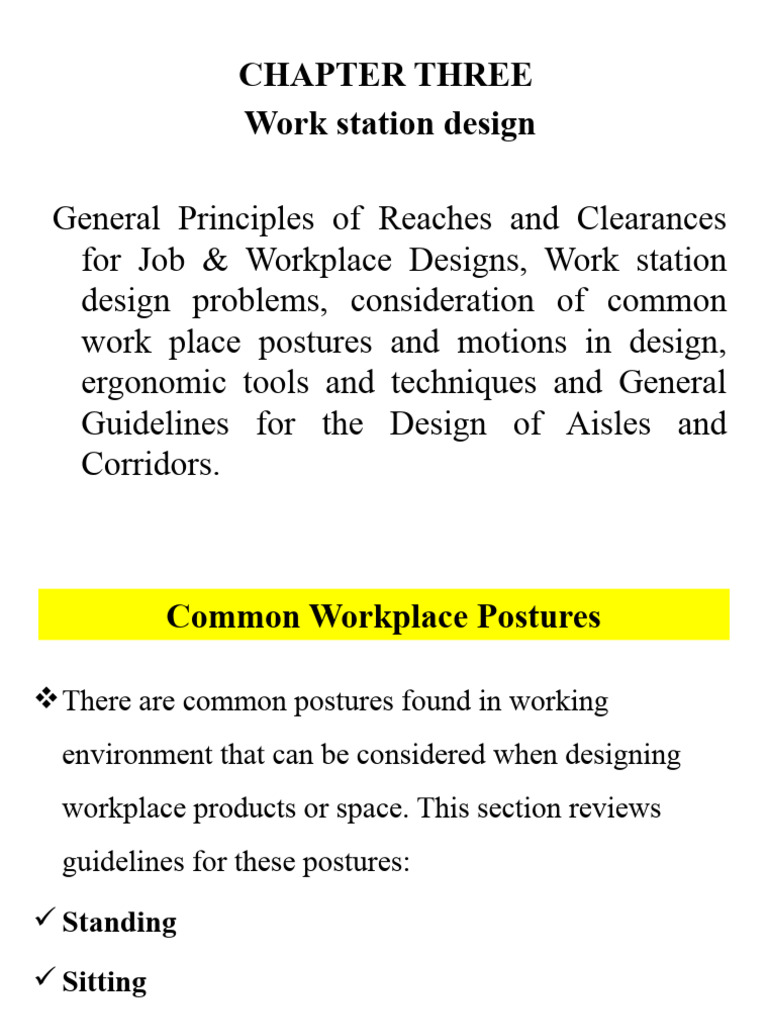 Chapter 3. Workstation Design PDF Hand Human Factors And Ergonomics