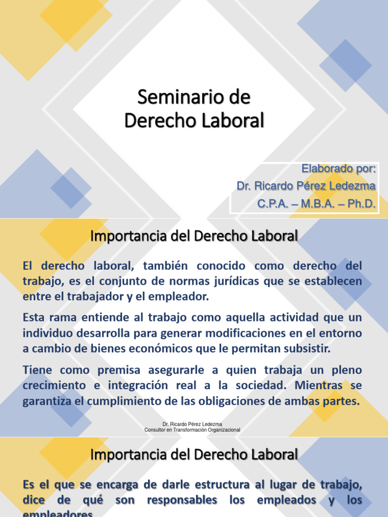 Importancia y Características del Derecho Laboral | PDF | Derecho ...