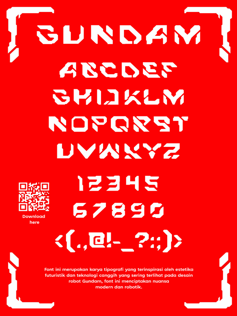 Poster Font Gundam PDF