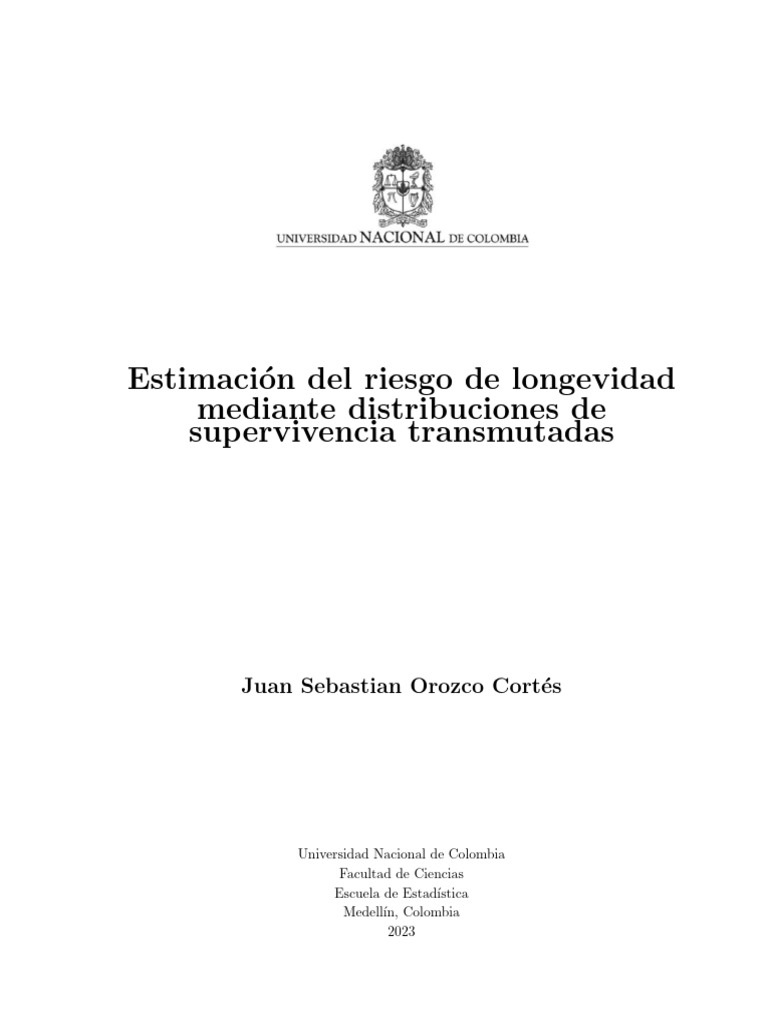 Estimaci n del riesgo de longevidad mediante distribuciones de