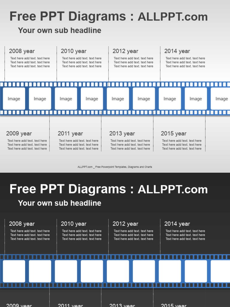 Film Timeline PPT Diagrams Standard PDF Microsoft Power Point