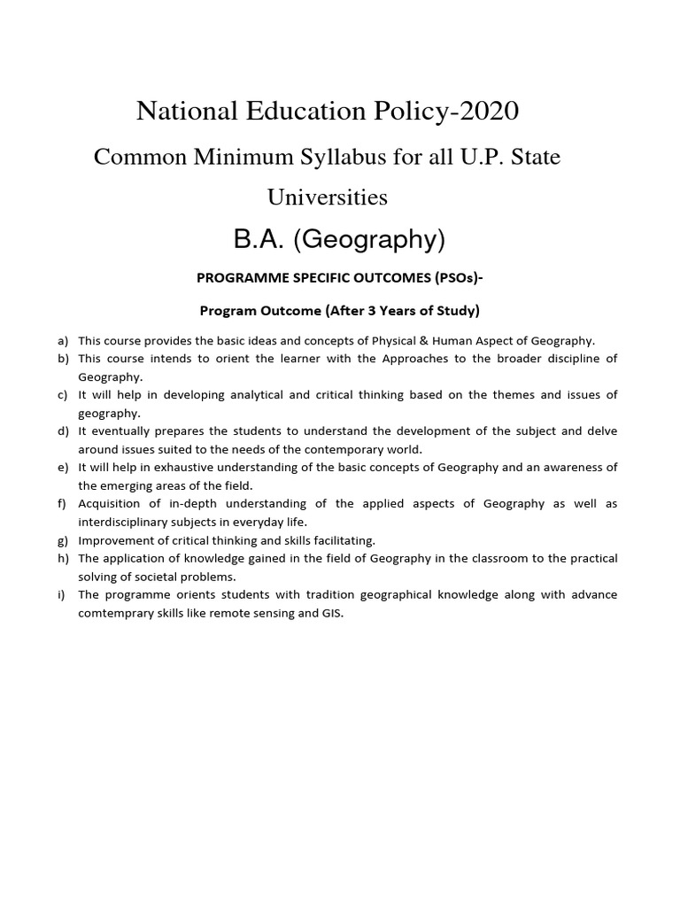 Ba Geography 16092021 | PDF