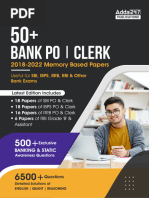 50 Bank PO Clerk Previous Year's Papers 2018 2022