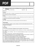 SOP For Handling of Out of Calibration (OOC) Instruments and Equipment