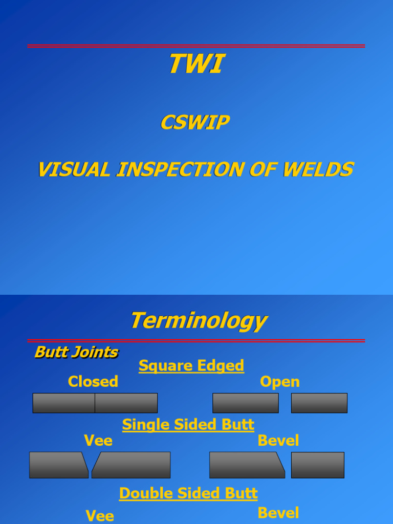 Visual Inspection of Welds Guide | PDF | Construction | Welding