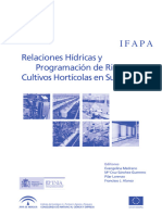 IFAPA Relaciones Hídricas y Programación de Riegos de Cultivos Hortícolas en Sustratos