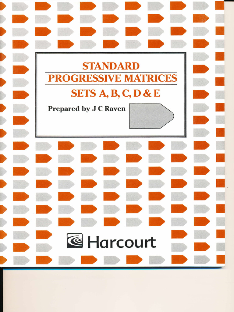 Standard Progressive Matrices Sets A-E | PDF
