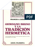 (Frances A. Yates) Giordano Bruno y La Tradicion Hermetica