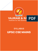 UPSC CSE Mains Syllabus
