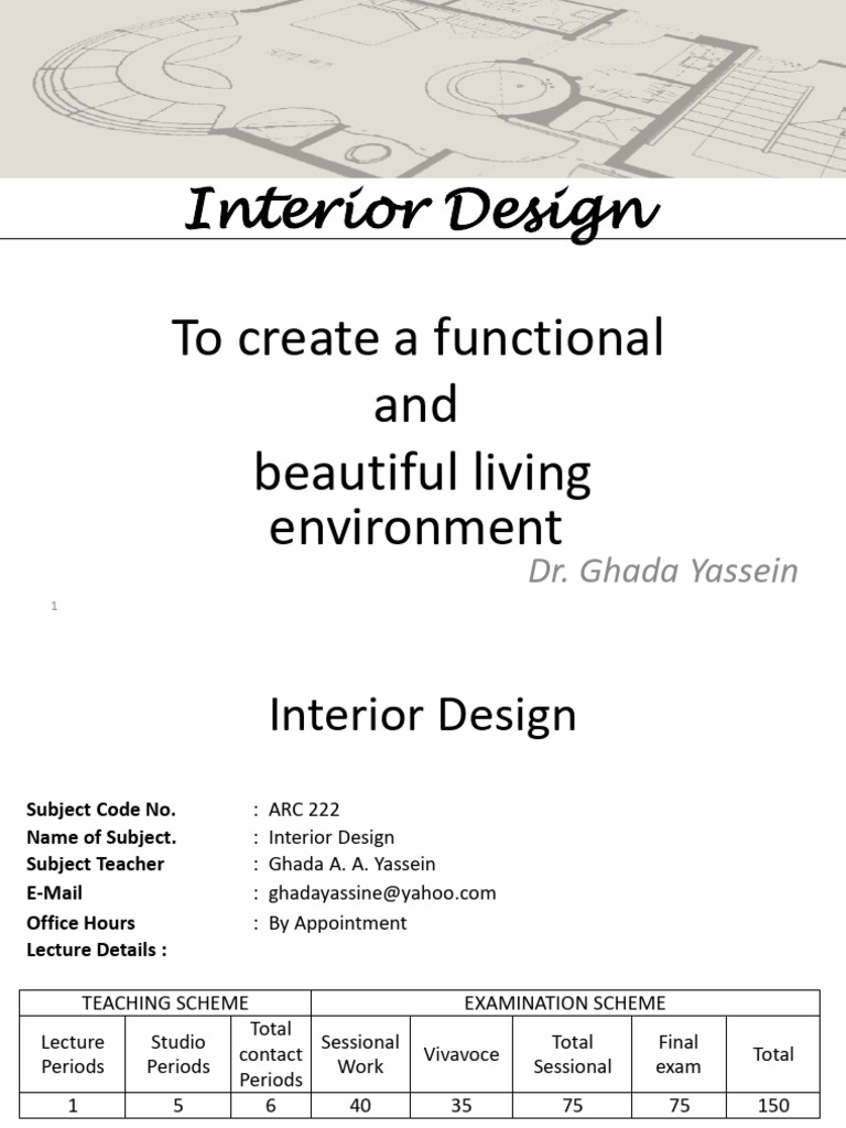 Interior Design Course Overview | PDF | Furniture | Rayon