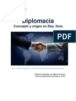 Recurso 1. Texto. Diplomacia. Concepto y origen en Rep. Dom.