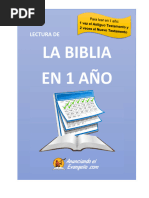 Plan de Lectura de La Biblia en Un Año en Orden Cronológico | PDF ...