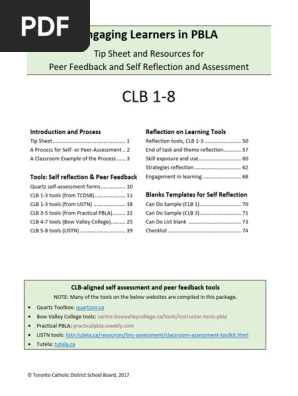 Tipsheet and Sample Tools, CLB 1-8 (75pp)