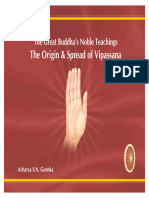 Origin and Spread of Vipassana