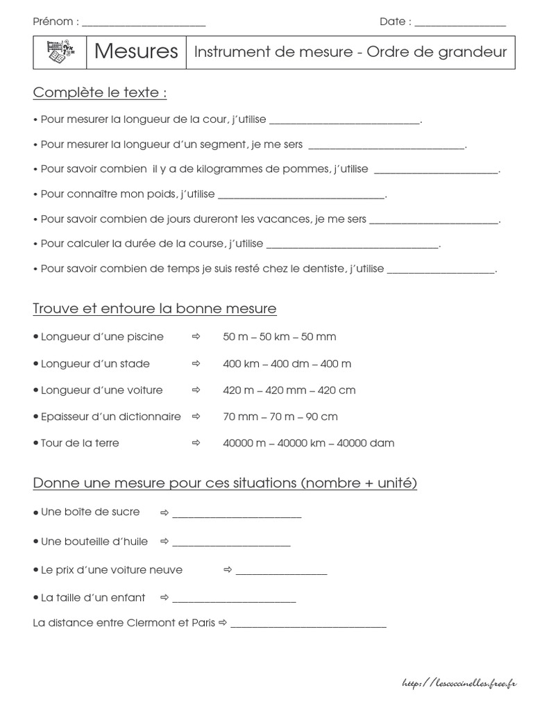Ordre De Grandeur Exercices _ Rituel mathématiques : estimer ordre ...