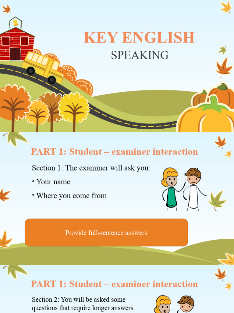KET 1 - Test 1 - Speaking | PDF | Human Communication | Learning
