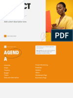 Project Plan Business Presentation in Orange Black Grey Bright Modern Style