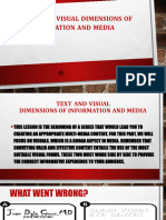 Text and Visual Dimensions Oftext and Visual Dimensions of MEDIA AND INFORMATION