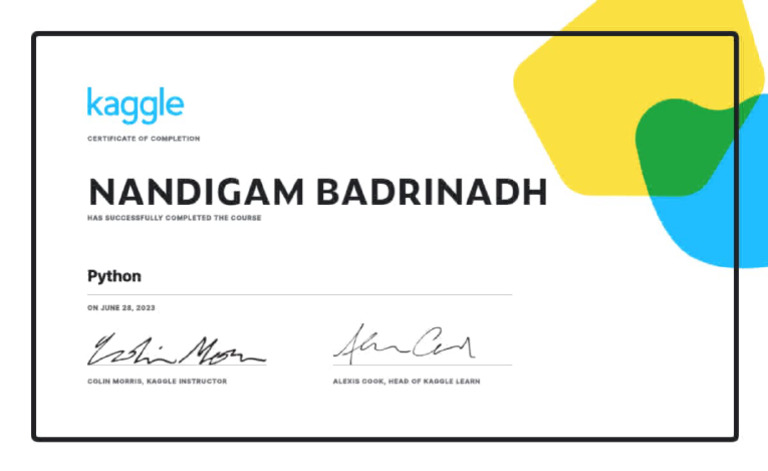 Python Completion Certificate | PDF