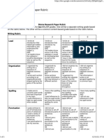 Biome Research Paper Rubric