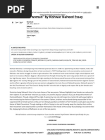 "I Am Not That Woman" by Kishwar Naheed Essay Example For Free