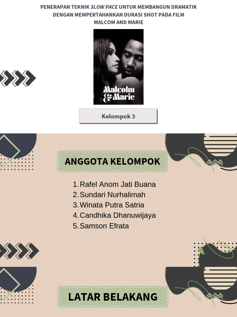 Slow Pace dalam Film Malcolm & Marie | PDF