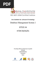 DBMS 1 As 1 Chandupa Jayalath