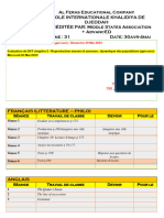 5eme Weekly Plan For Week 31 2022 2023