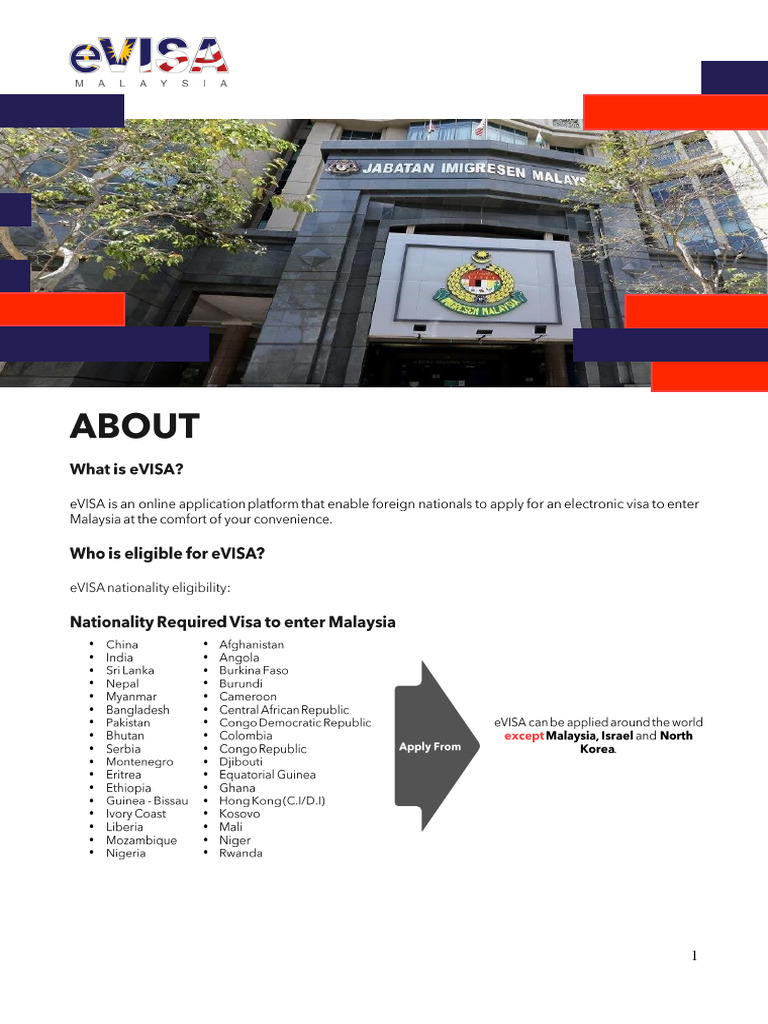Malaysia eVISA Application Guide | PDF