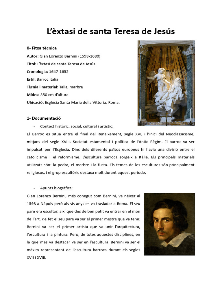 L'èxtasi de Santa Teresa de Jesús PDF