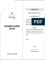 Regulamento Académico Do Isp - Jean Piaget de Benguela - 2023 - 24
