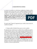 La Comprension de Las Escrituras