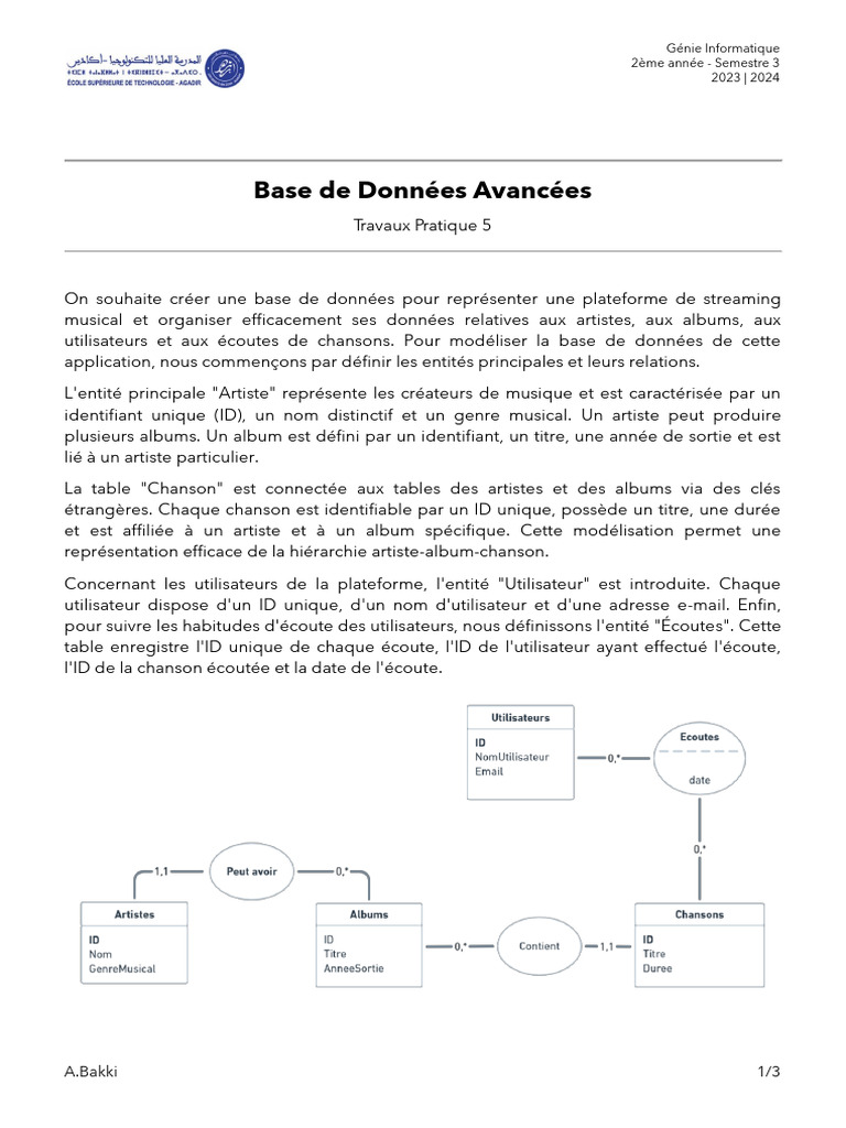 Modélisation et Requêtes SQL Avancées | PDF | Art | Technologie et ...