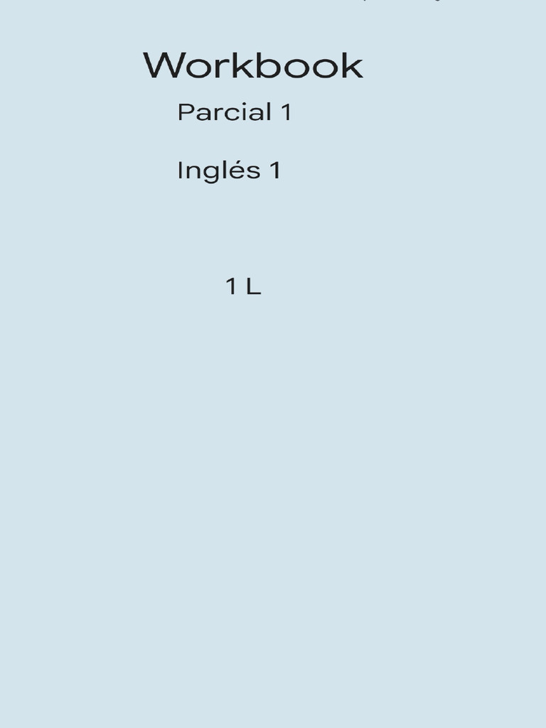 Workbook 1l p1 | PDF