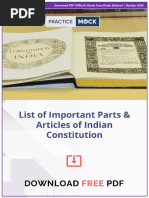 List of Important Parts Articles of Indian Constitution Download Free PDF - Compressed 1