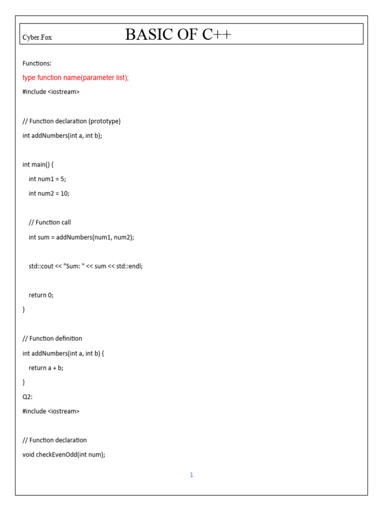 Functions | PDF | C++ | Programming Paradigms