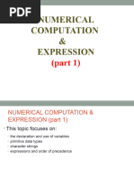 Week 3 - Numerical - DataAndExpression-part1