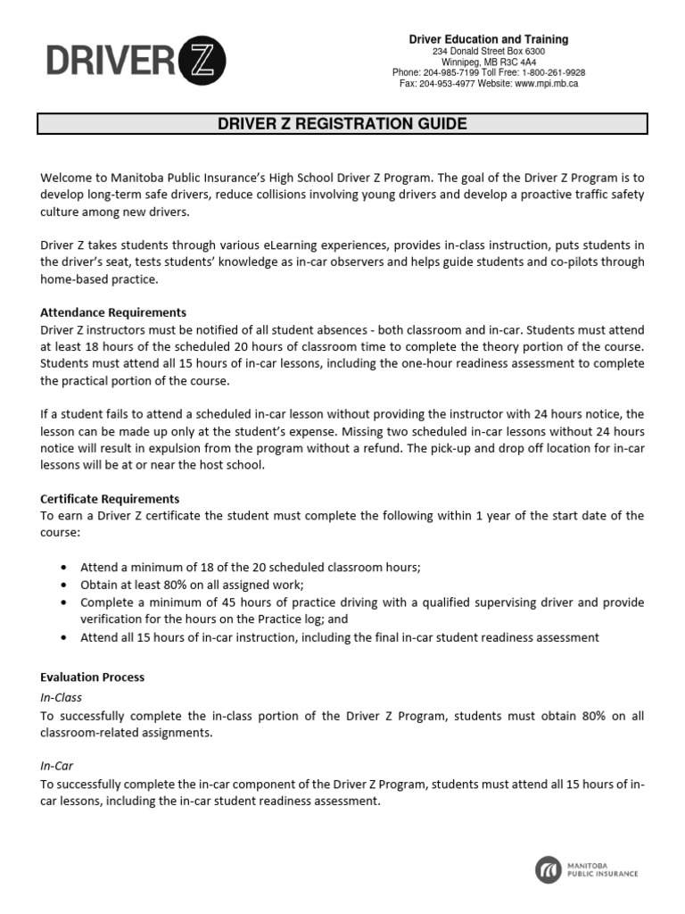 Driver Z Program Registration Guide | PDF | Transport | Land Transport