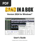 Band in A Box 2024 Manual