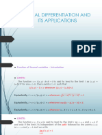 Partial Differentiation and Its Applications