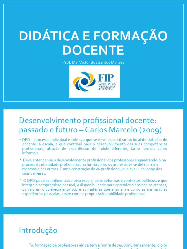 Desenvolvimento Profissional Docente | PDF | Aprendizado | Conhecimento