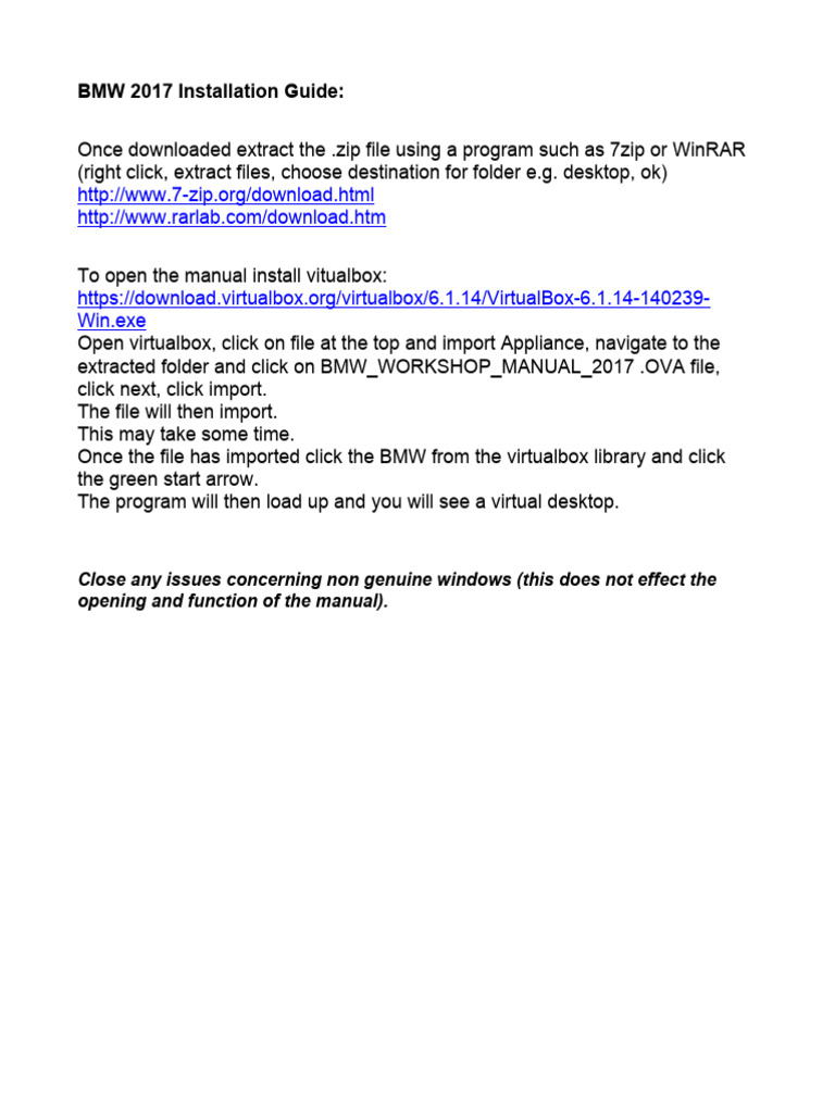 Bmw Workshop Manual 2017 Installation Guide Pdf