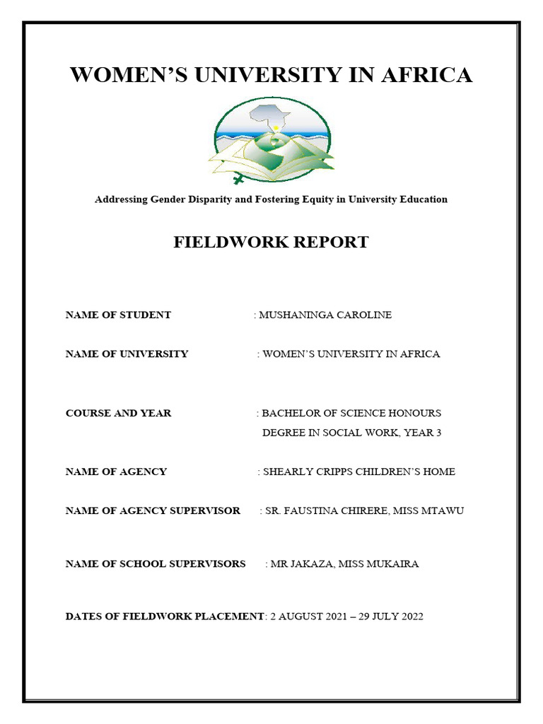 Social Work Field Attachment Report | PDF | Social Work | Orphanage