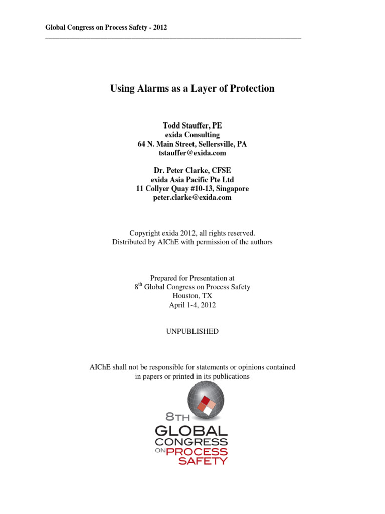 Alarms As Layer of Protection | PDF