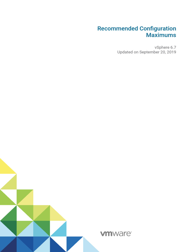 Vsphere 6.7 Configuration - Maximums | PDF