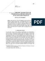 An Econometric Estimation of Traditional Import Demand Function For Pakistan