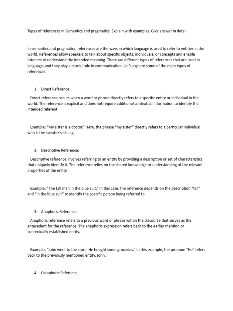 Types of References | PDF